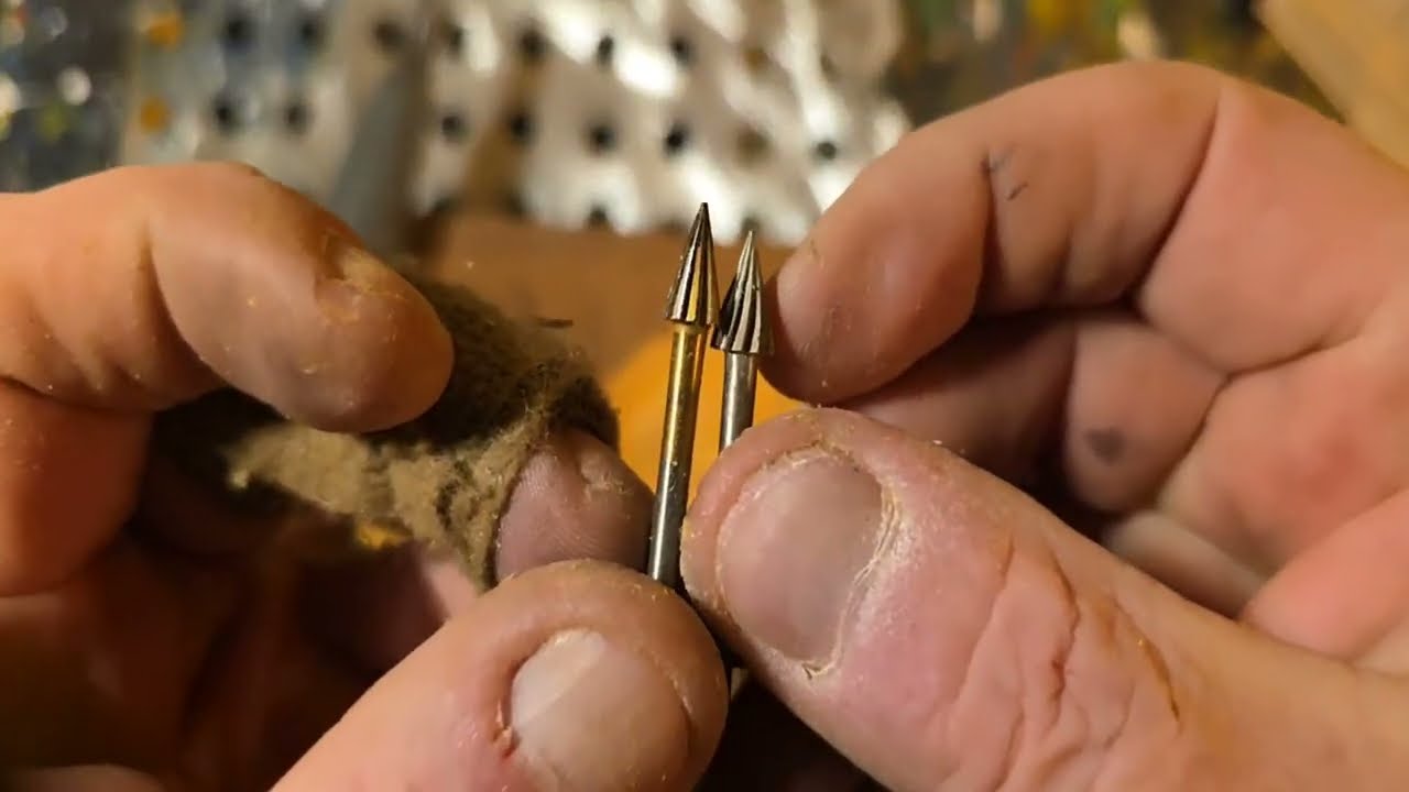Live Wood carving eyes with a dremel.