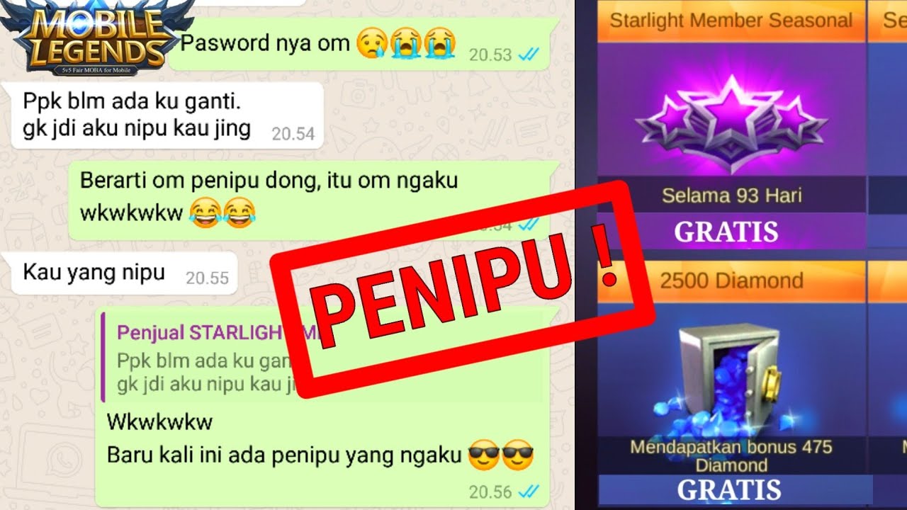 CIRI CIRI PENIPU DAN NYURI AKUN DI MOBILE LEGENDS