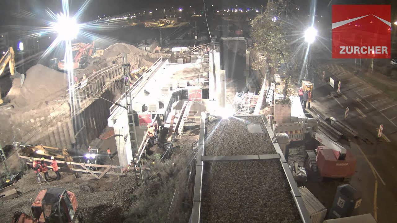 Zürcher Bau - Verschub Trogbauwerk RNV