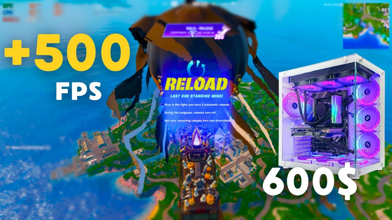 Fortnite Reload with a 600$ PC | Ryzen 5 5600 + RTX 3060 12Gb | Competitive Settings  #fortnite #fps