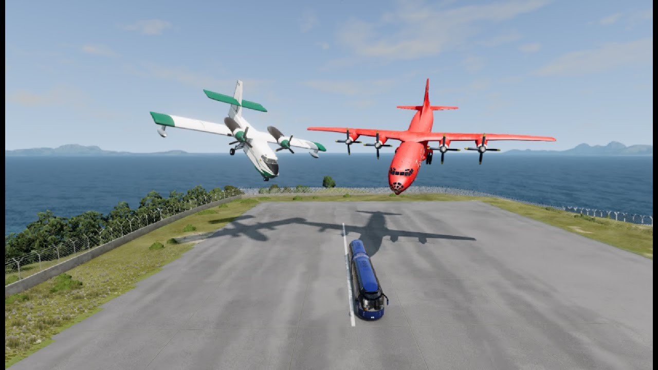 Realistic Plane - crashes in - Beamng.Drive