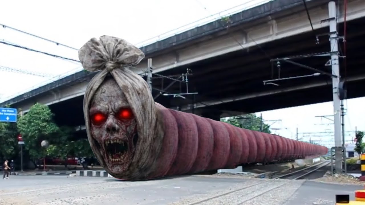 KERETA API HIDUP?! BERUBAH JADI POCONG & ONDEL ONDEL PINK 👻