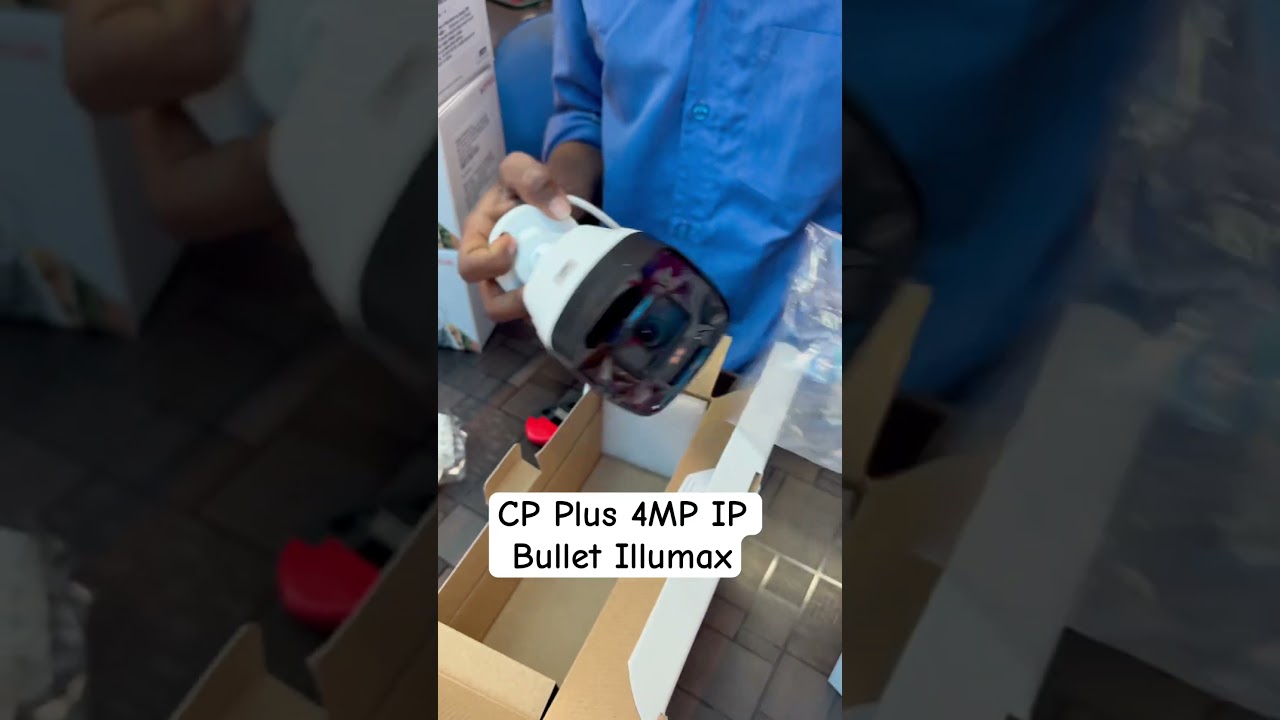 CP Plus 4MP IP Bullet Illumax Colour + Audio 30MTR IR Inbuilt Mic #4Mpillumax #ipcamera #cpplus