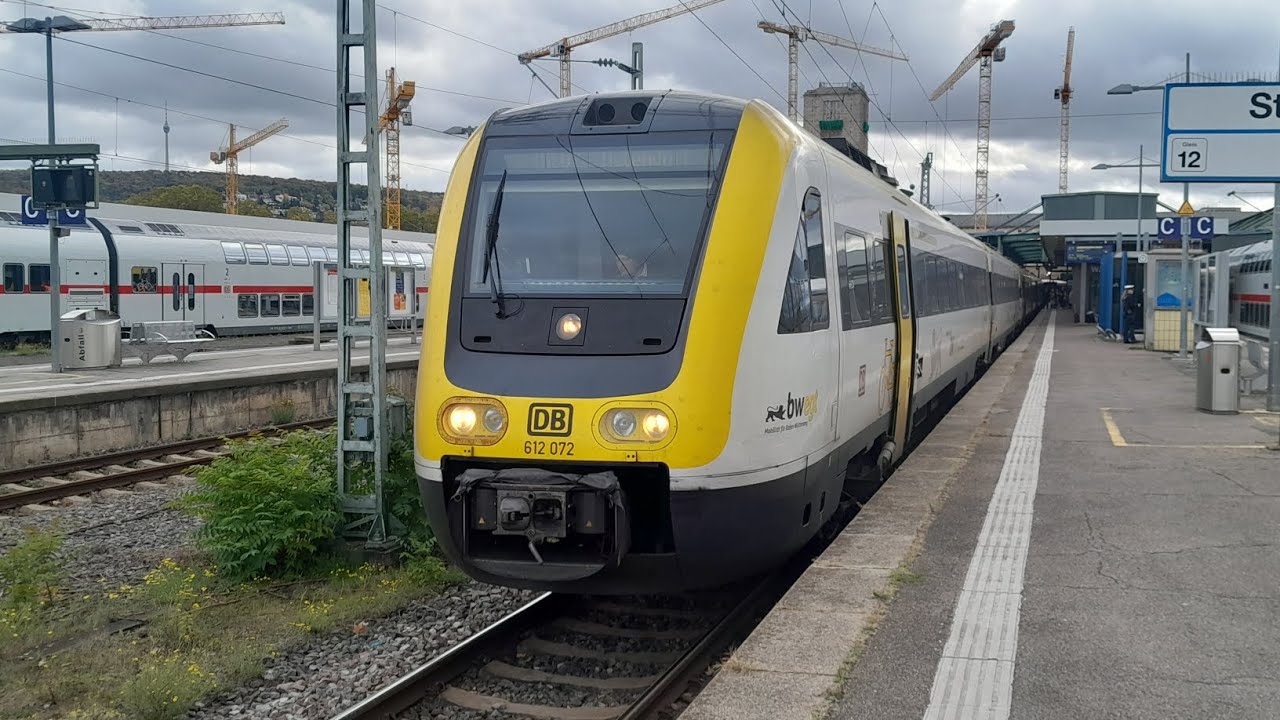 Mit dem Bwegt 612 Als IRE 6 Von Stuttgart Hbf nach Aulendorf mit Fettem Sound und Vollgas 160/h
