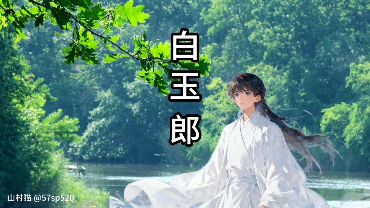 白玉郎#李白#盛唐#天津橋畔，柳色如煙，白衣少年立風前，眉如遠山，目似朗星，驚鴻一瞥、傾倒眾生#詩詞#中文歌曲#古風。