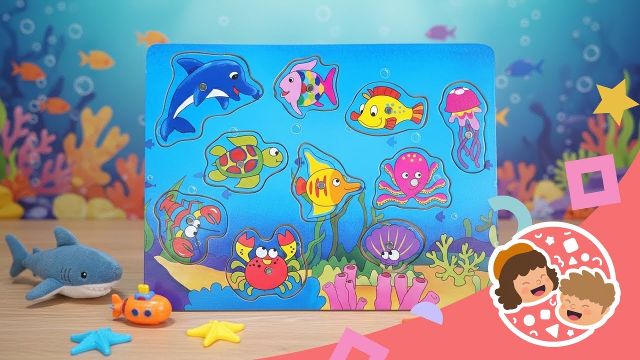 Meerestiere f&uuml;r Kinder lernen 🐠🦈🐢 | Spannende Ozeanbewohner | Deutsch Lernen -Litika