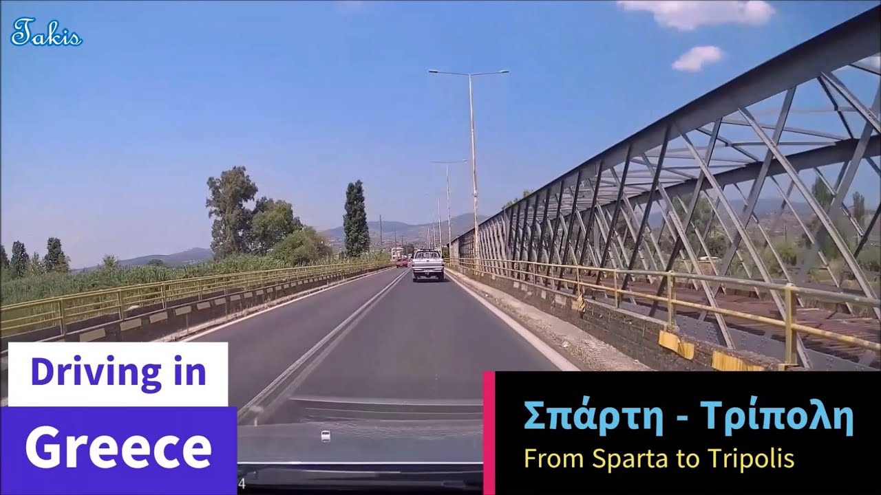 🚗 Driving in Greece 🍊 From Sparta to Tripolis