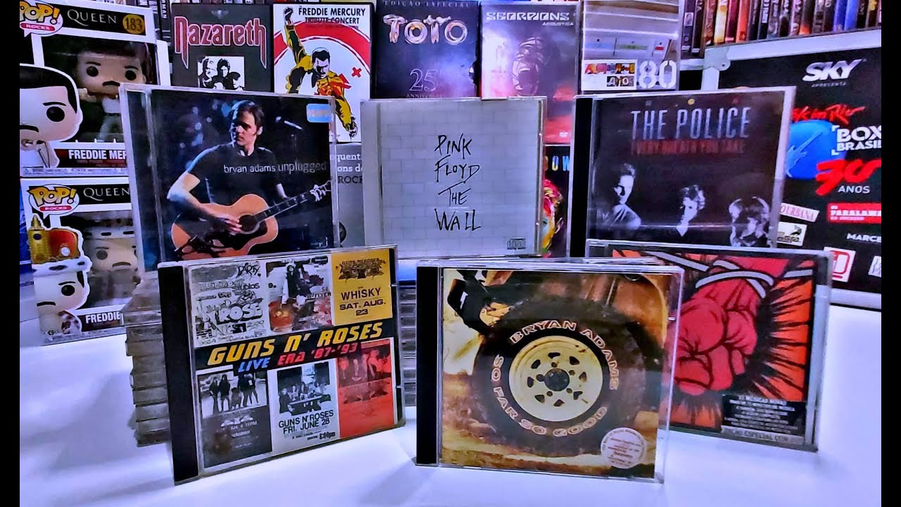 🎸MINHA COLEÇÃO DE CDS DE ROCK 🎸 #COLEÇÃO #CDS #ROCK