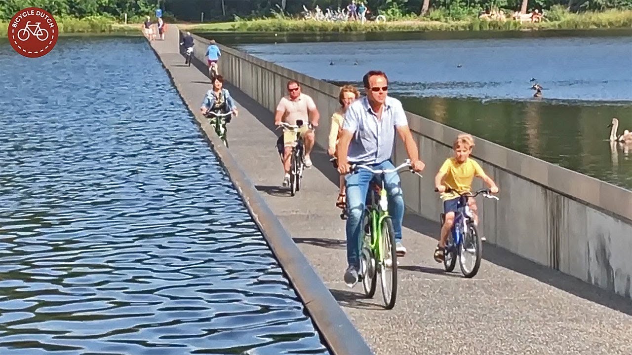 Cycling through water and the trees (Belgium)