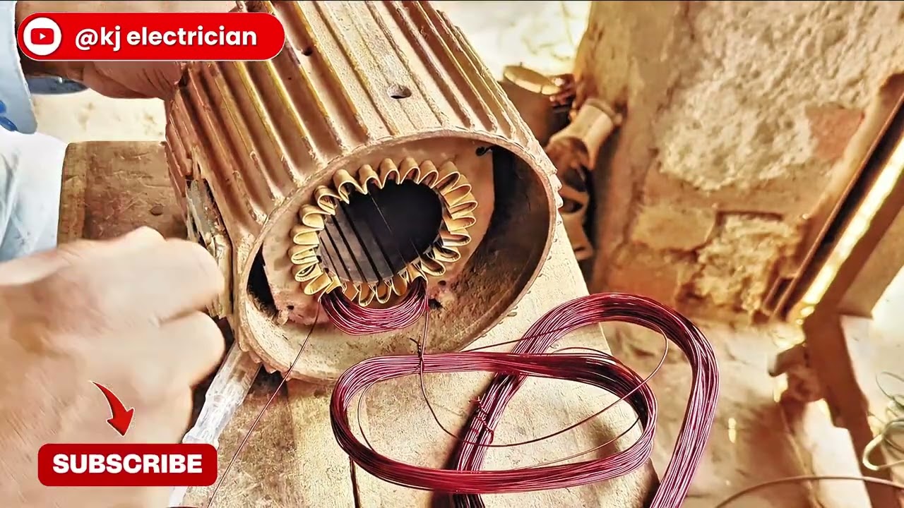 Как держать и вставлять обмотку двигателя Хинди Урду Как держать и вставлять обмотку двигателя