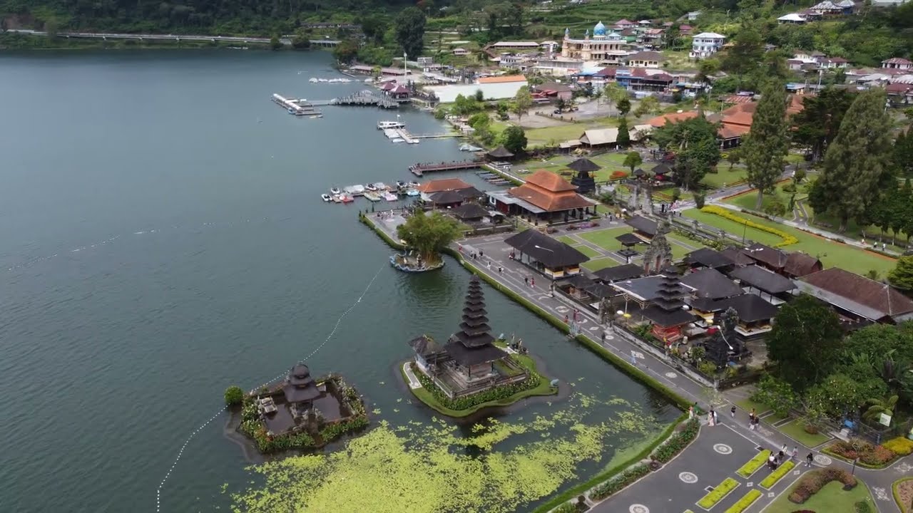 Bali, Ulun Danu Beratan Temple, 4K Drone Footage