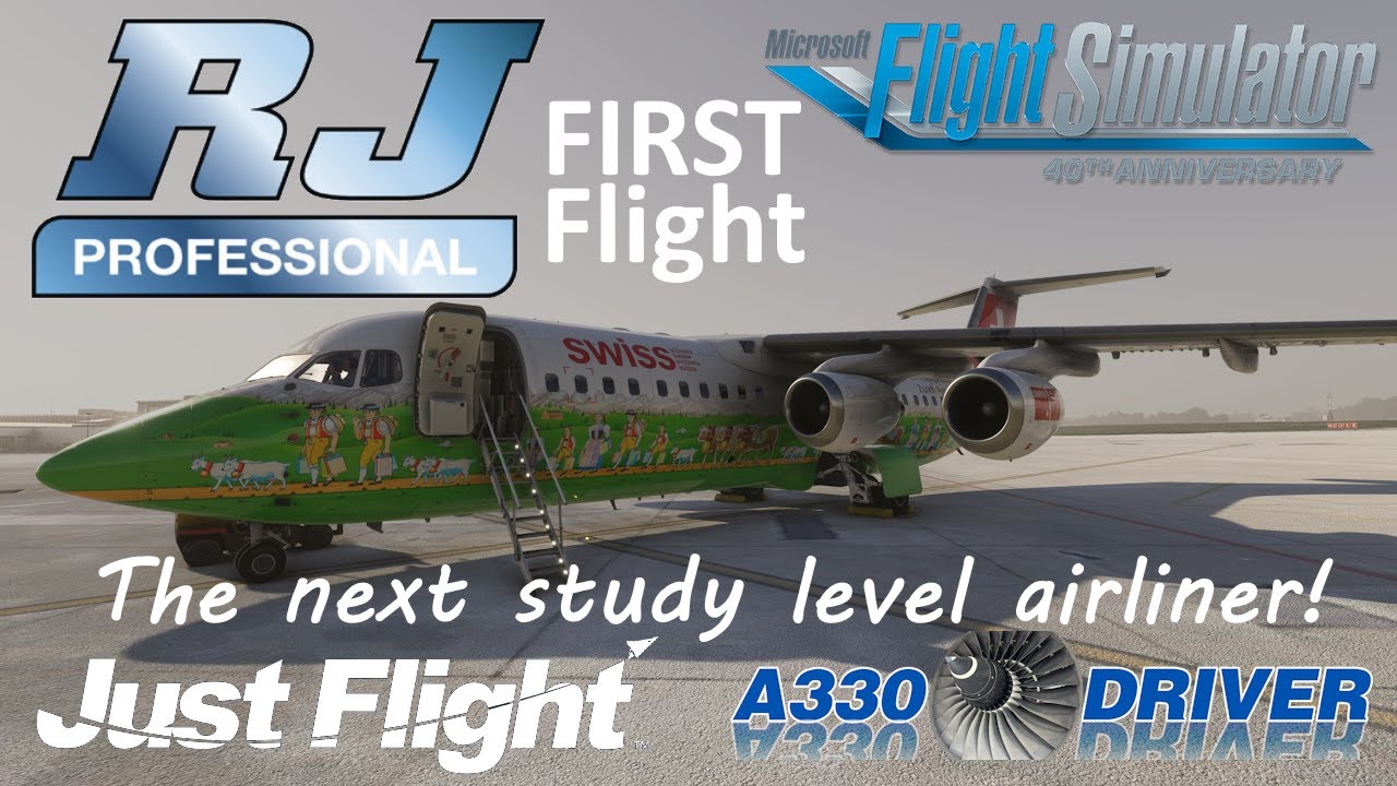 The next STUDY LEVEL Airliner | JustFlight AVRO RJ FIRST FLIGHT | Real Airline Pilot