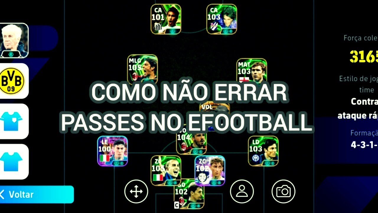 OS 3 SEGREDOS DE COMO NÃO ERRAR PASSES NO EFOOTBALL.