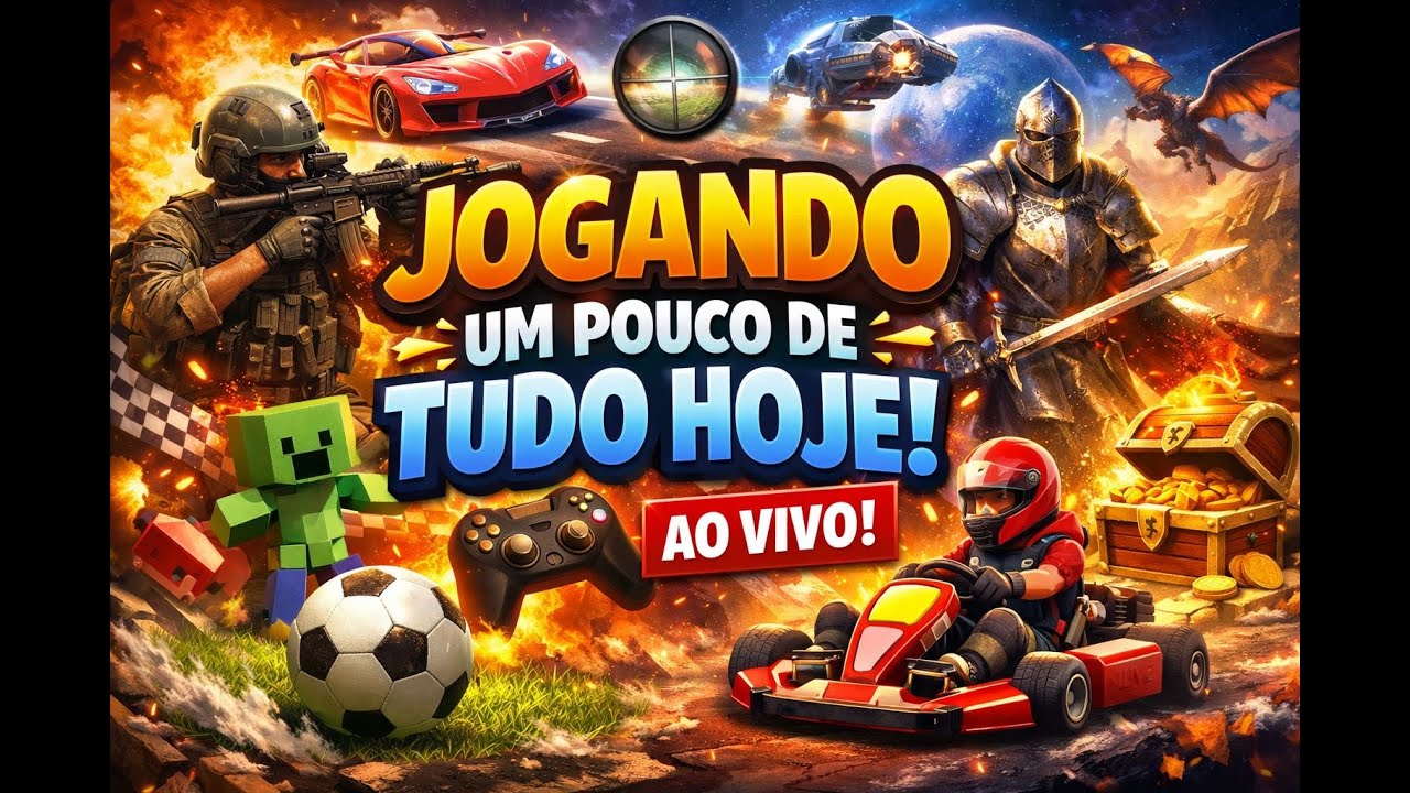 🔴Jogando de Tudo HOJE! Desafios, sustos e muita resenha!