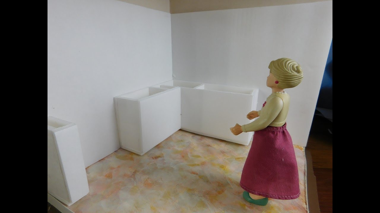 Dollhouse Miniature Kitchen Cabinets