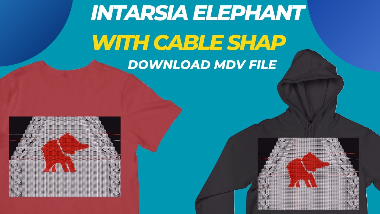 INTARSIA ELEPHANT WITH CABLE SHAP DOWNLOAD LINK IN DESCRIPTION