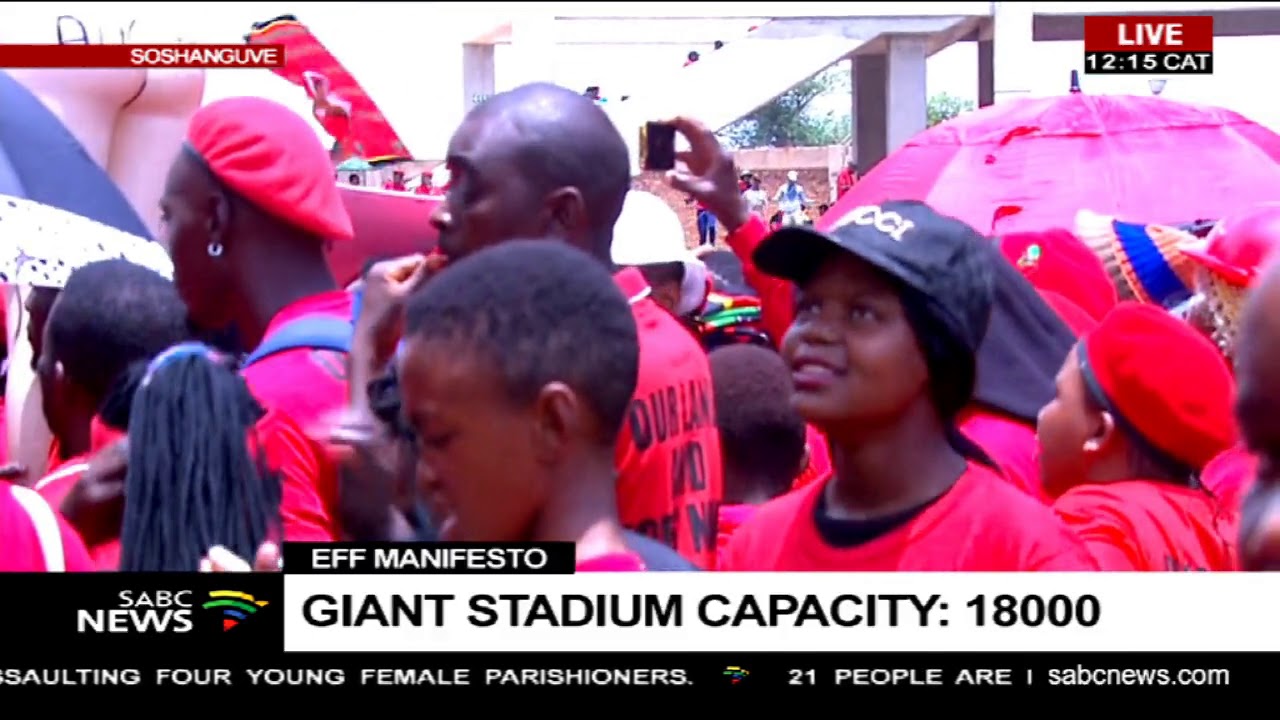 Giant stadium full to capacity for EFF Manifesto launch