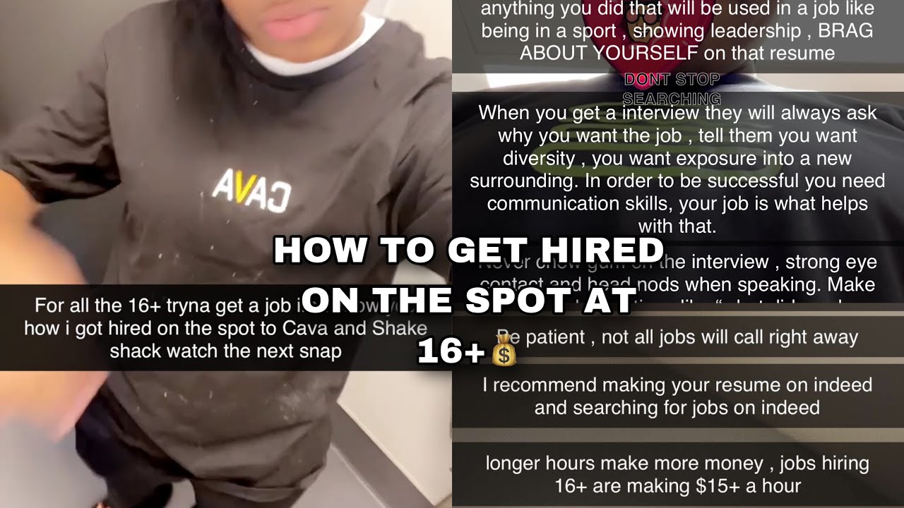HOW I GOT HIRED AT 16 ON THE SPOT 💰💰*CAVA and SHAKESHACK*