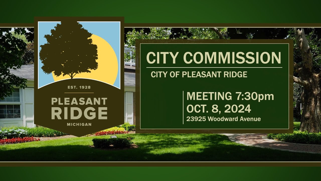 Pleasant Ridge City Commission - Oct. 8, 2024