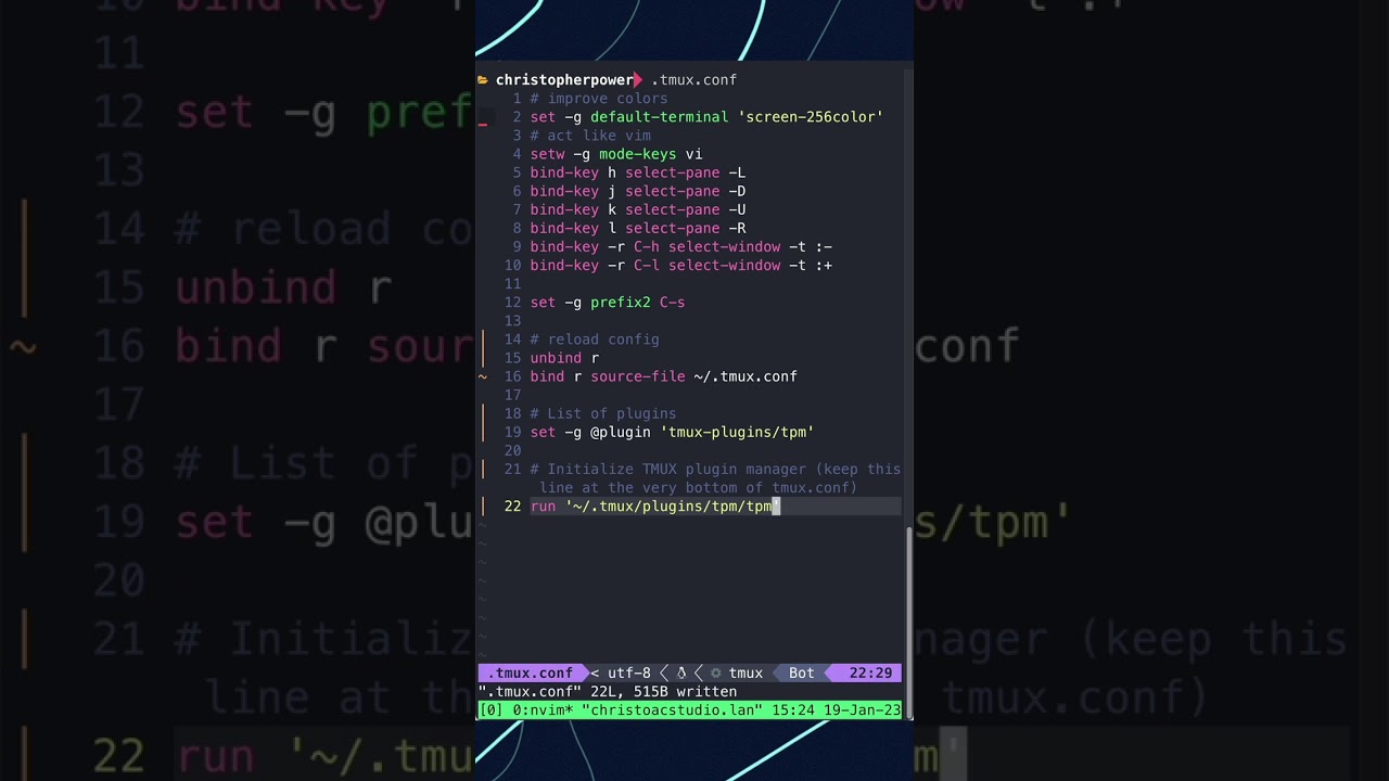 Сделайте tmux КРАСИВЫМ, выполнив это