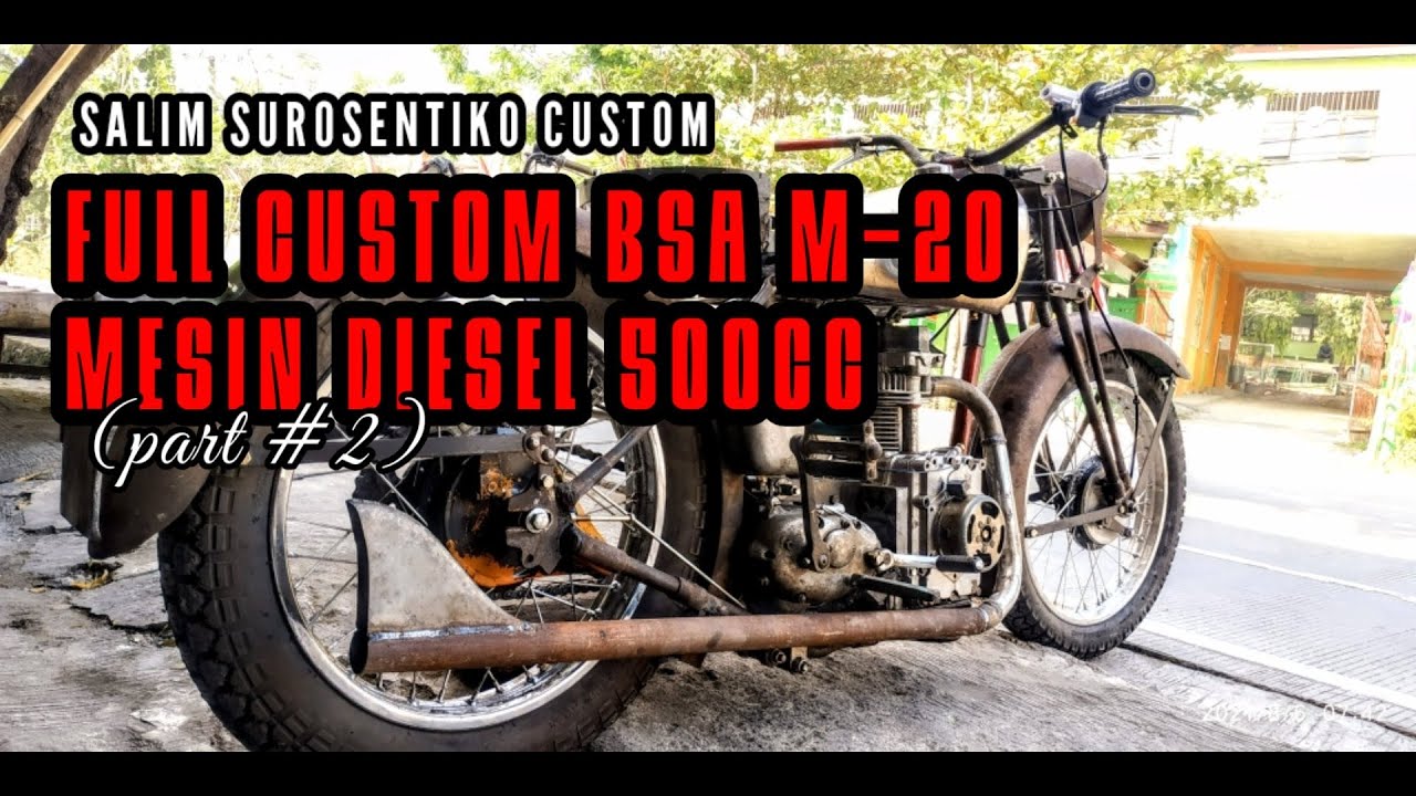 #MESINDIESEL#BSA#MOTORKASTEM#MOTORCYCLEDIESELENGINE#MOTORANTIQ TES JALAN BSA MESIN DIESEL  part#2