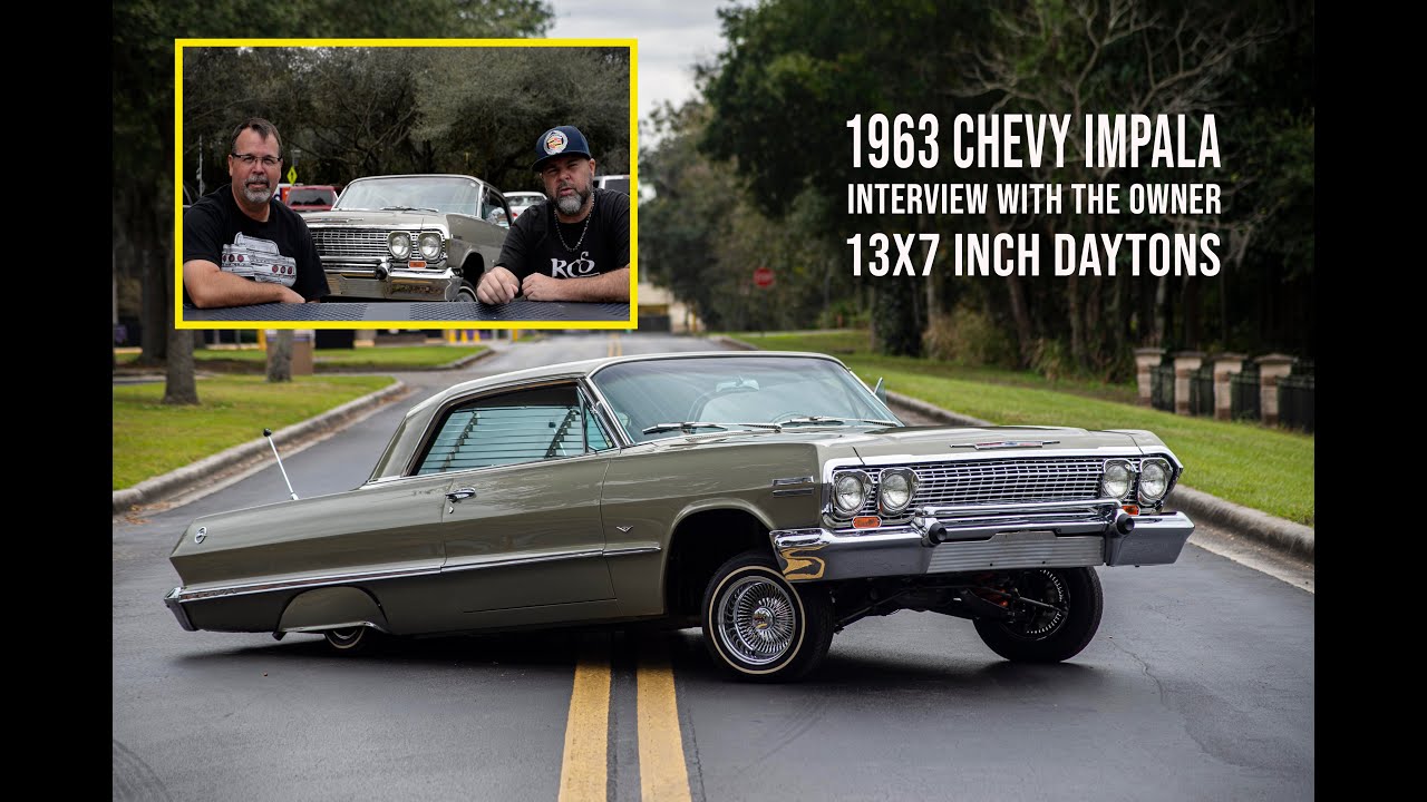 Оригинальная, в отличном состоянии, Impala 1963 года, с тюнингованными дисками Dayton 13x7 дюймов.