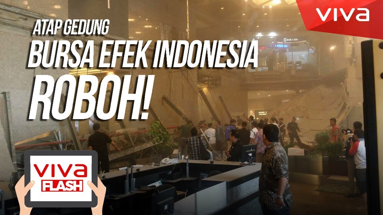 Lantai Gedung BEI Roboh! Korban Merintih Kesakitan