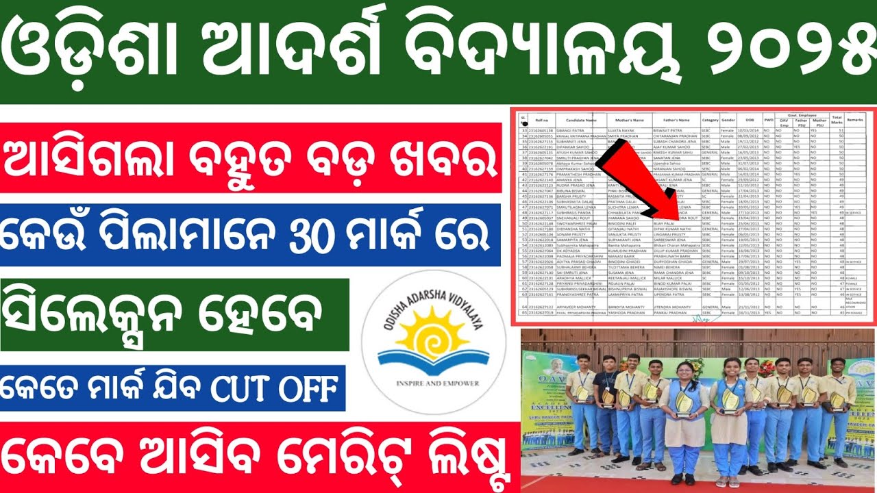 When will the Adarsh Merit List come out | କେବେ ଆସିବ ଆଦର୍ଶ ମେରିଟ୍ ଲିଷ୍ଟ @dharmendrasirofficial2.0#oavmeritlist