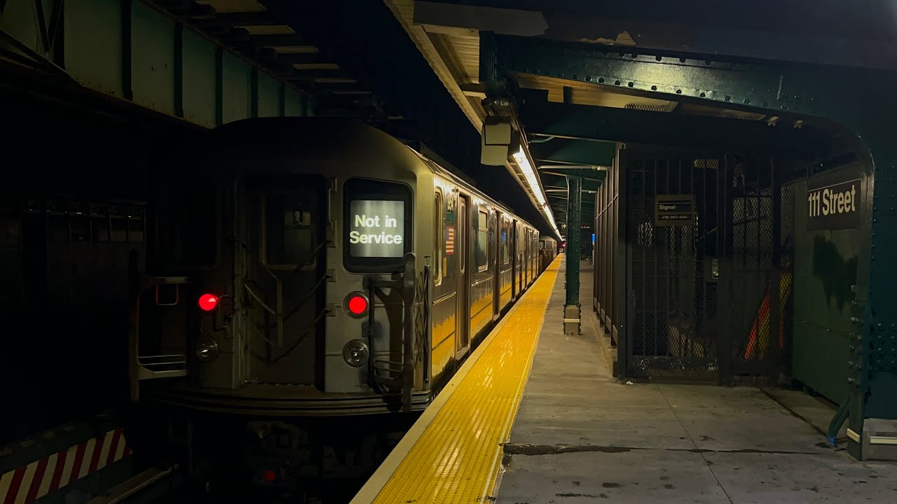IRT Flushing Line: (7) Trains with Yard Move and Garbage Train Action @ 111th Street (R62A, R188)