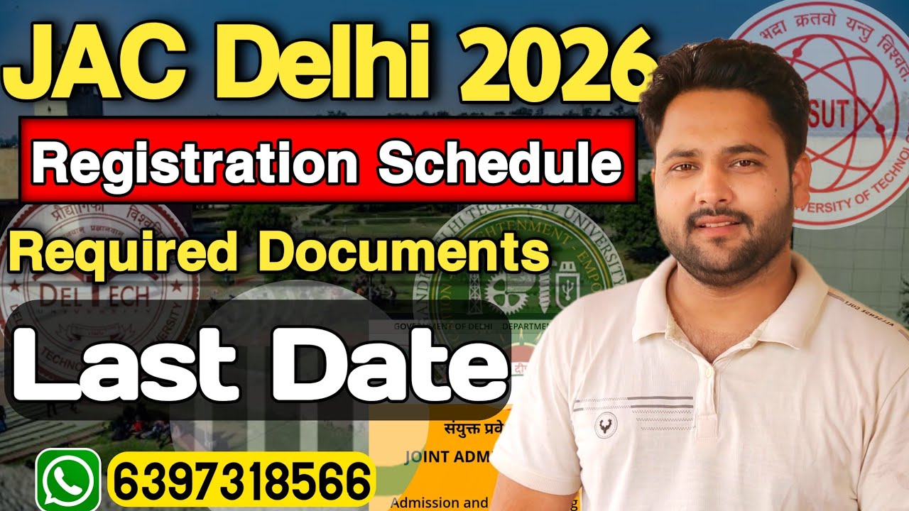 JAC Delhi 2026 Registration Date | JAC Delhi Important Guidelines by Akib Khan Sir #jacdelhi2026