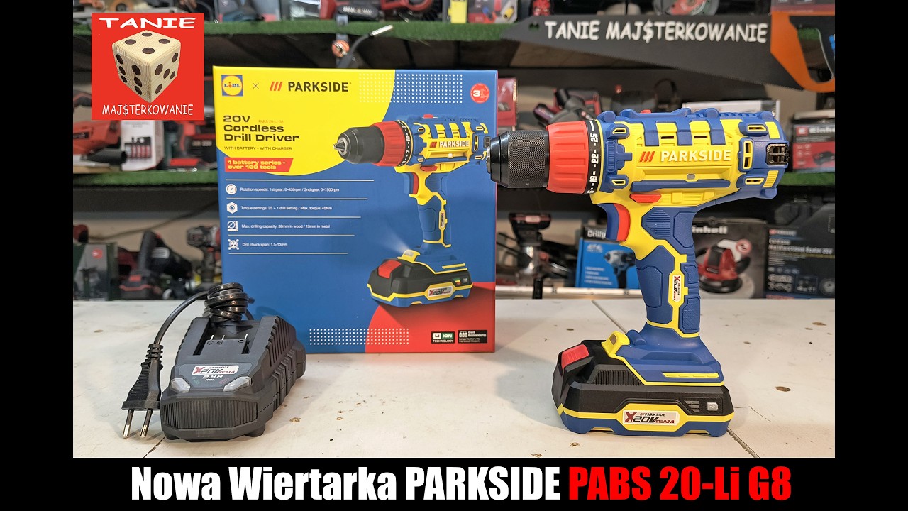 Zupełnie Nowa Wiertarko Wkrętarka PARKSIDE PBSA 20-Li G8 - Lidl Zmienia Szatę Graficzną Urządzeń !!!