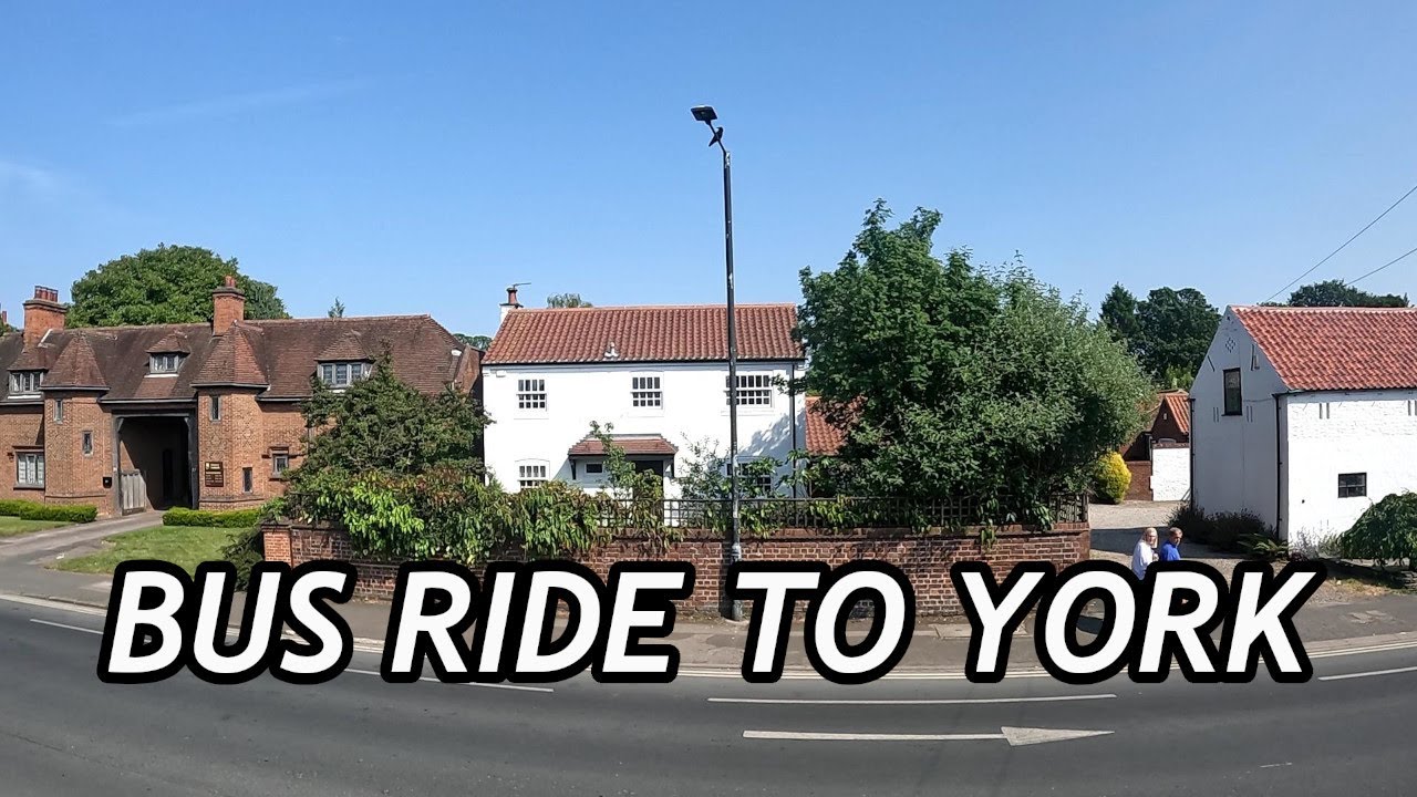TAKE A BUS RIDE FROM LEEDS TO YORK WITH A SIDE WINDOW VIEW