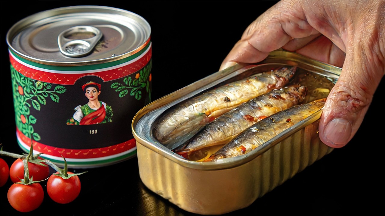 Ужин, как в испанской деревне. Сардины и рис с изысканным вкусом.