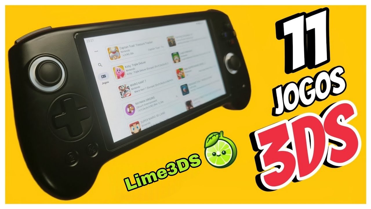 ANBERNIC RG556 - 11 JOGOS DE NINTENDO 3DS/LIME3DS - RESOLUÇÃO 2X.