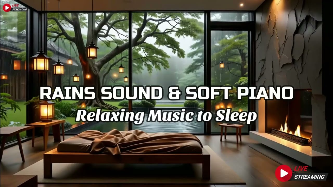 Relaxing Sleep Music + Insomnia | Rain Sounds for Stress Relief, Anxiety - FALL INTO SLEEP INSTANTLY