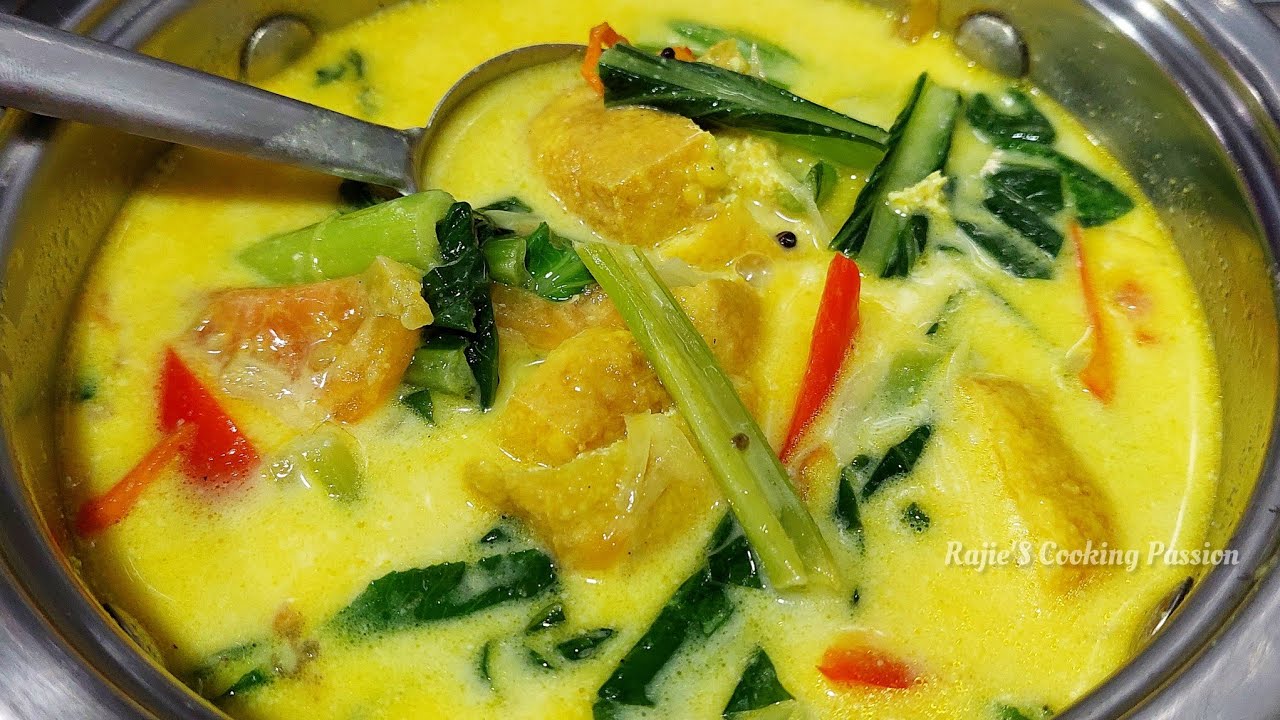 Sayur Sawi Masak Lemak| Sawi Sothi| Sodhi with Tofu| Mustard Greens in Coconut Milk| Vegetarian