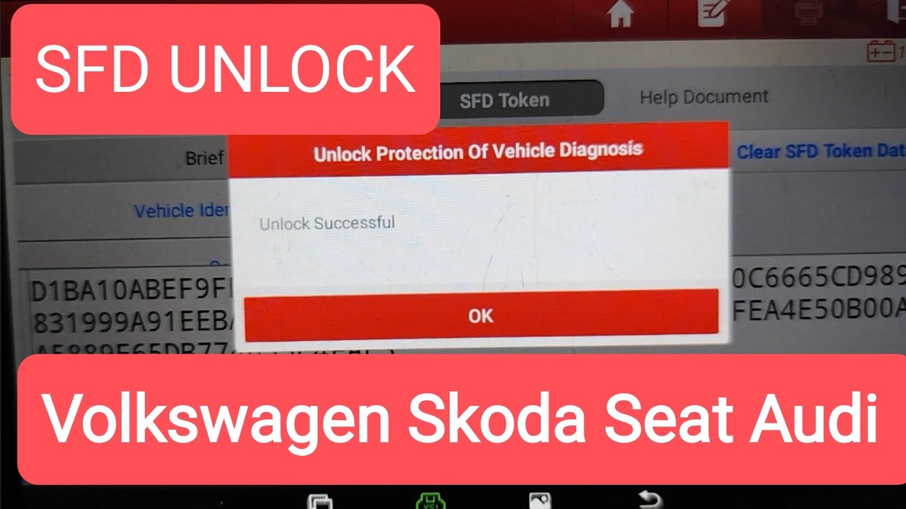 Разблокировка SFD, Volkswagen, Seat, Audi, Skoda