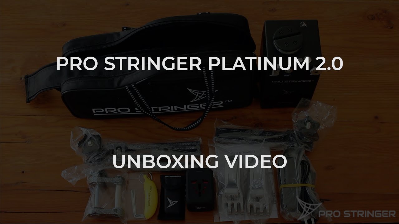 UNBOXING -- PLATINUM 2.0 PORTABLE ELECTRONIC TENNIS RACQUET STRINGING MACHINE -- PRO STRINGER