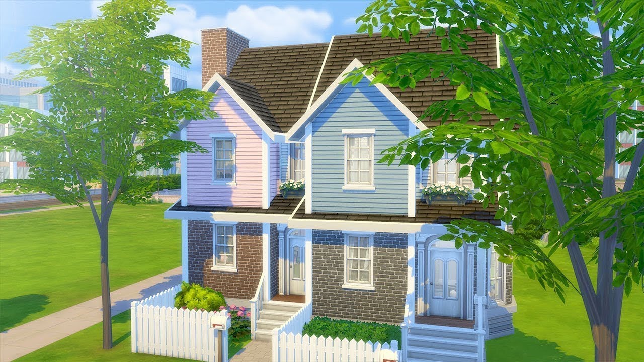 OPPOSITE TOWNHOUSES // The Sims 4: Speed Build