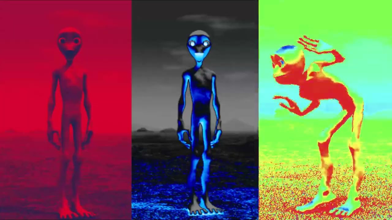 Super alien dance VS BLUE FUNNY ALIEN VS Yellow dance VS green Dame tu cosita