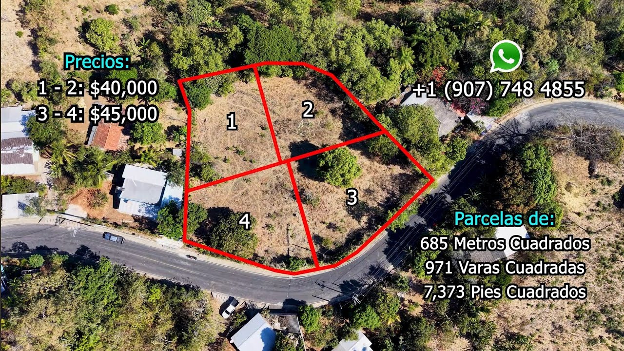 4 Terrenos En Venta en Tejutepeque, Cabañas. Desde $40,000. Cel: +1 (907) 748 4855.