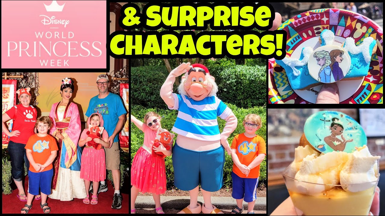 Disney Princess Week & Surprise Characters at Epcot | Meeting Princesses & Eating Special Treats