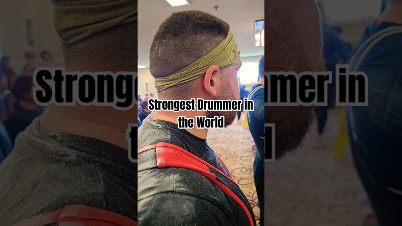 Worlds strongest drummer squats 550 lbs in competition 