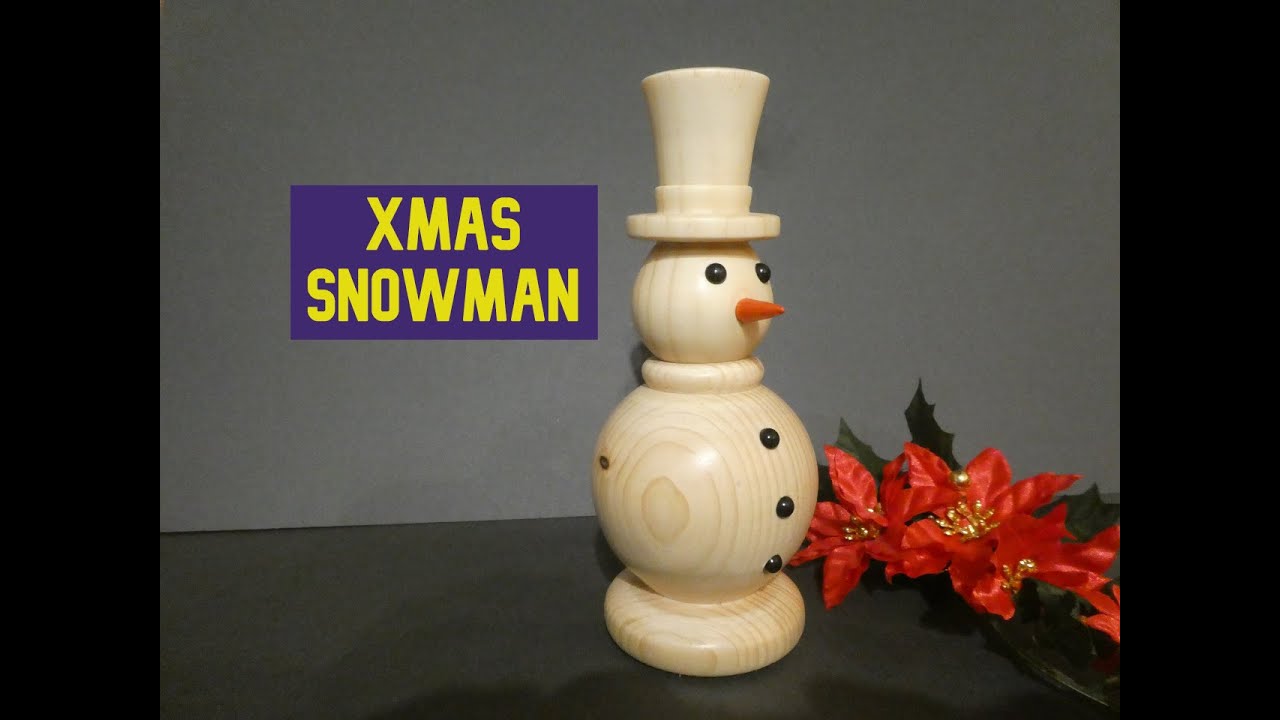 woodturning - a snowman