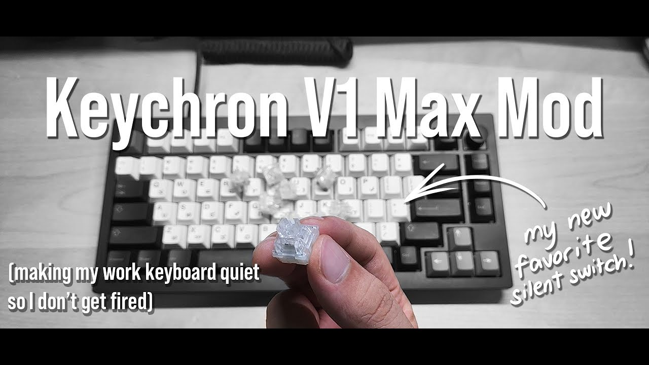 Keychron V1 Max modding - Silent keyboard for the office! #keyboard
