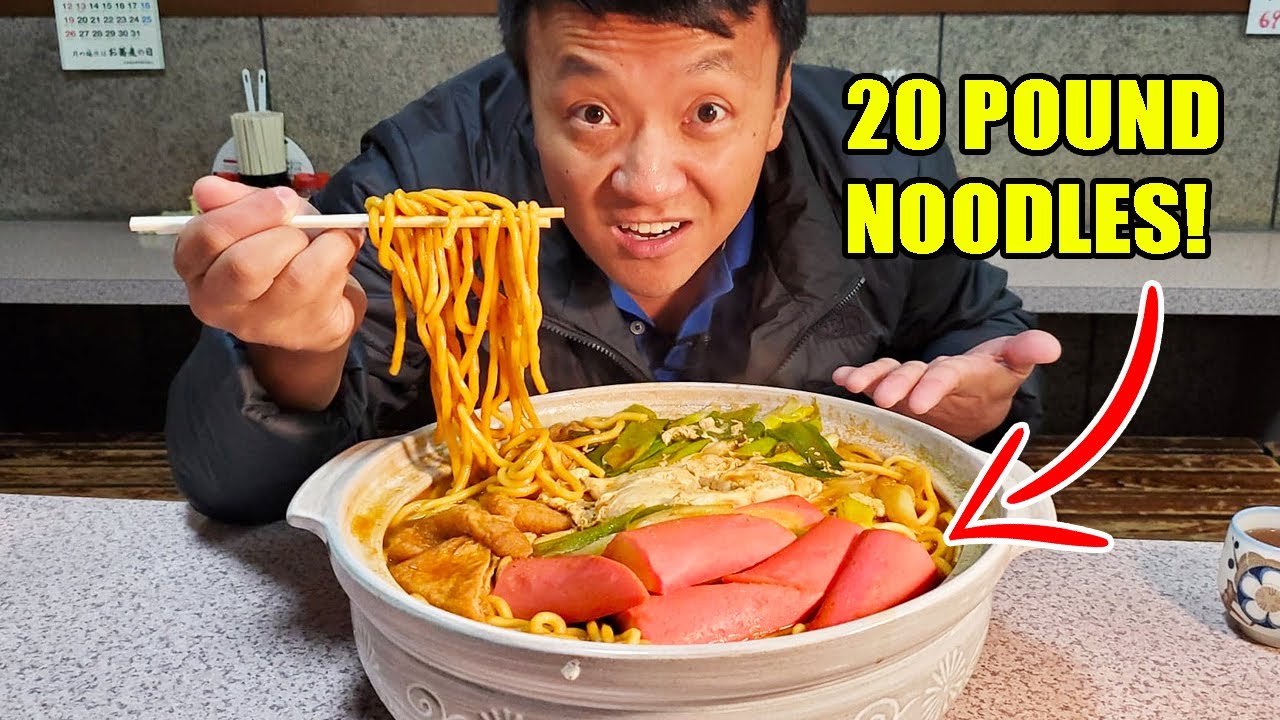 MASSIVE 20 Pound BREAKFAST NOODLES  & 100 CHICKEN WING Food Challenge in Nagoya Japan GIANT FOOD DAY
