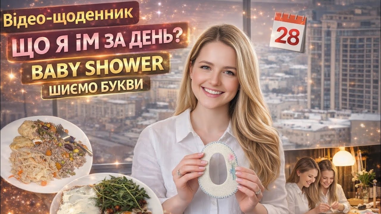BABY SHOWER/ ШИЄМО БУКВИ/ ЩО Я ЇМ ЗА ДЕНЬ/ 28 ДЕНЬ/ ВІДЕО-ЩОДЕННИК
