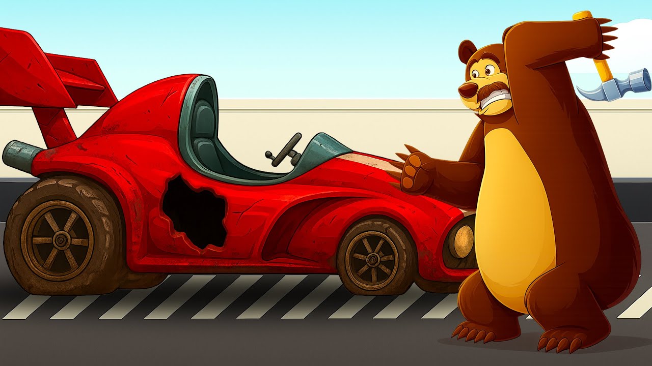 Repair - Clean - Renew racing cars crash on the track | The Bear Garage Vehicles
