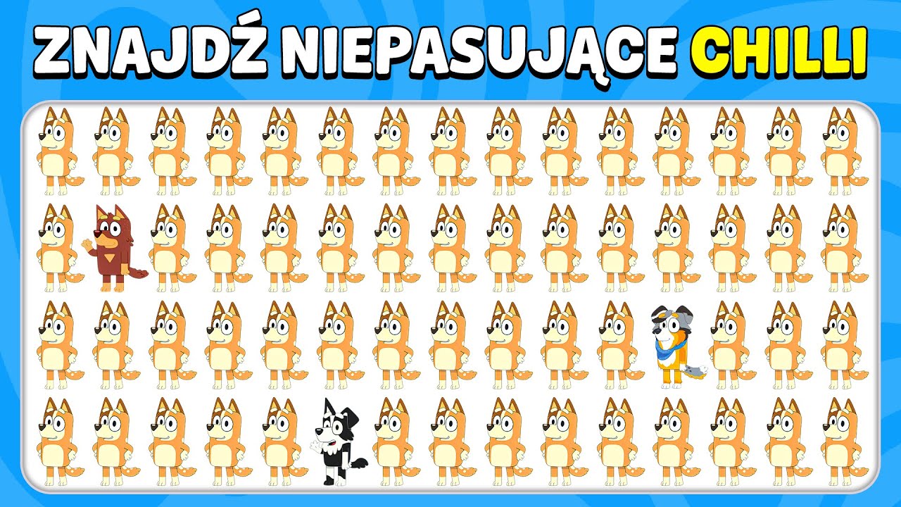 💙 Znajdź Niepasujące Emoji - Edycja Bluey 😹😽 | Quiz Pszczoła