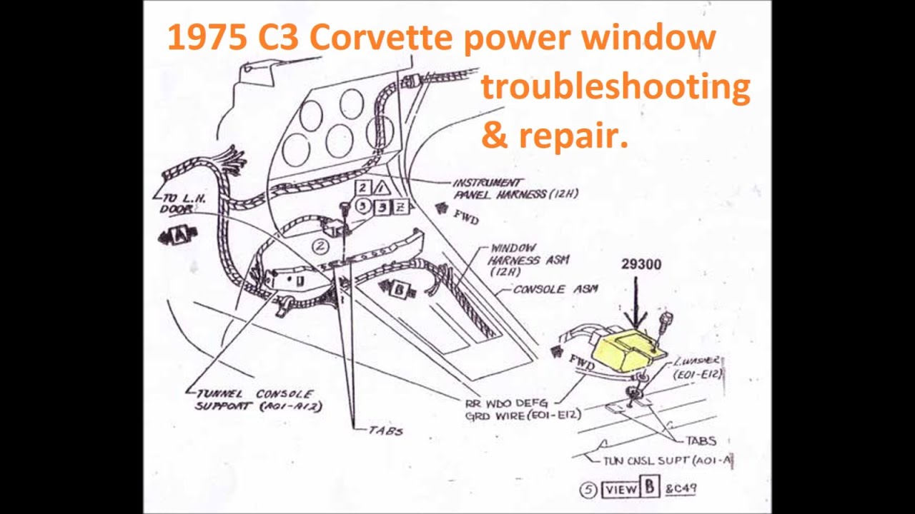 C3 Corvette power window troubleshooting, 75 Corvette Volume 49